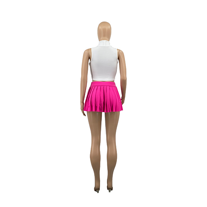 SUPER WHOLESALE |  Pleated Mini Skirt in Rose