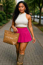 SUPER WHOLESALE |  Pleated Mini Skirt in Rose
