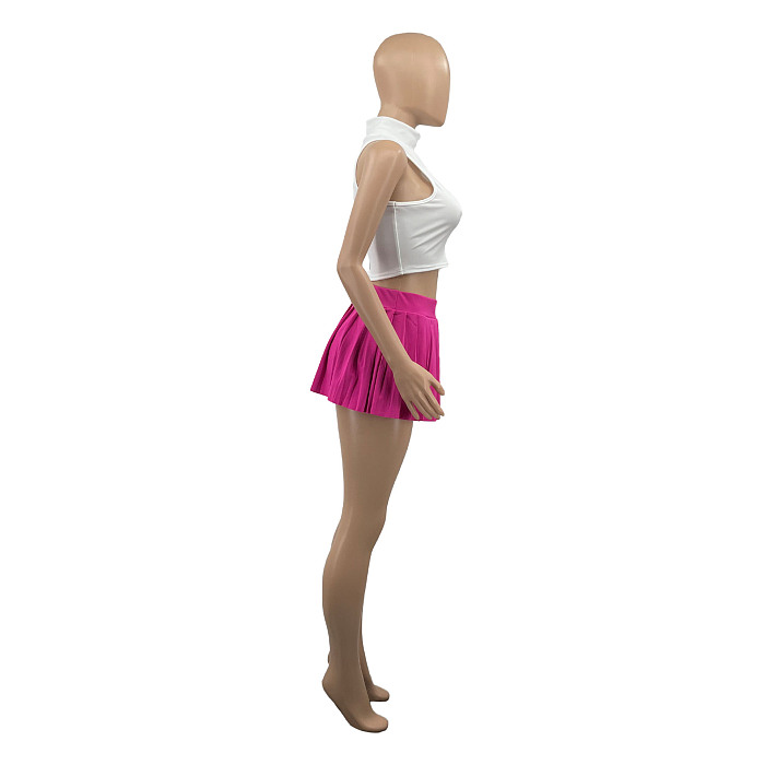 SUPER WHOLESALE |  Pleated Mini Skirt in Rose
