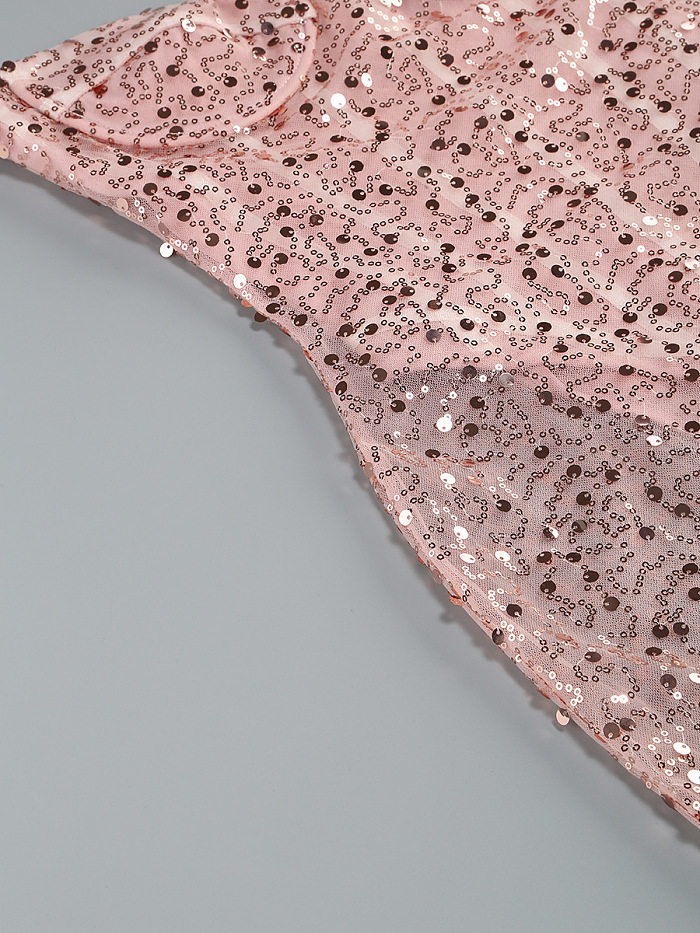 SUPER WHOLESALE | Strapless Sequins Dress