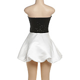 SUPER WHOLESALE | Sequins Patchwork Strapless Dress(Pre order)