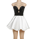 SUPER WHOLESALE | Sequins Patchwork Strapless Dress(Pre order)