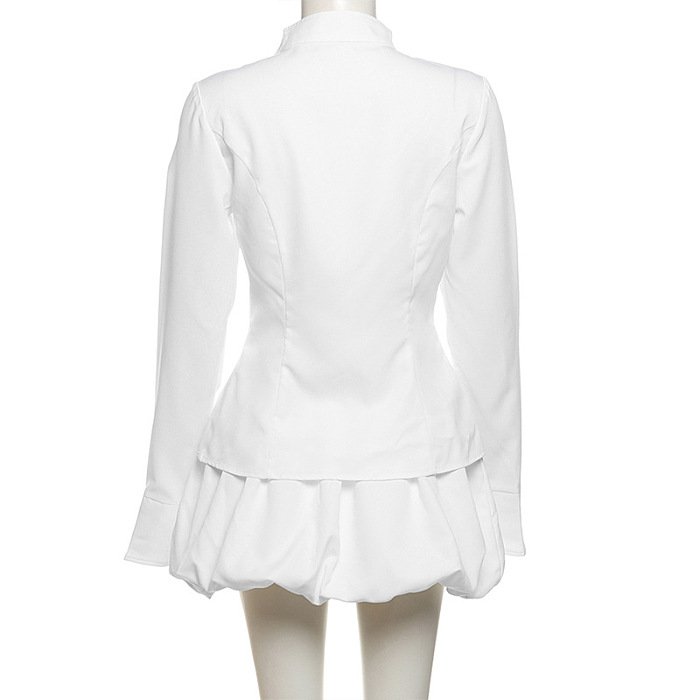 SUPER WHOLESALE |  Peated Skirt Set in White