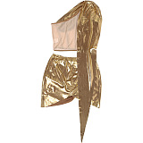 SUPER WHOLESALE |  Gold Skirt Set