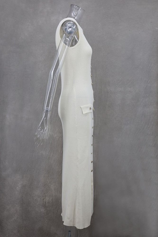 SUPER WHOLESALE | Round Neck Knitted long Dress