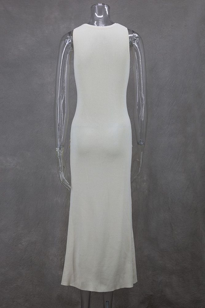 SUPER WHOLESALE | Round Neck Knitted long Dress