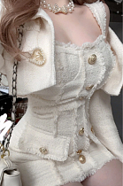 SUPER WHOLESALE | Knitted Dress Set with Crop Jacket Top