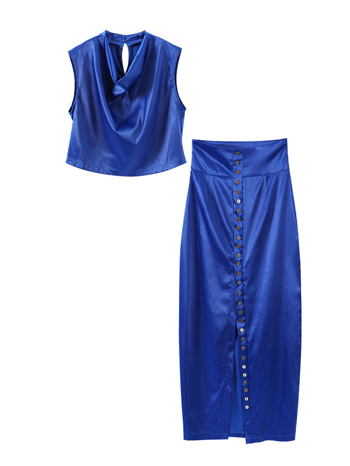 SUPER WHOLESALE | Single-breasted Skirt Set
