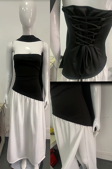 SUPER WHOLESALE | Split Strapless Dress