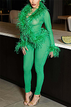 SUPER WHOLESALE | Feather Patchwork 2 Pieces