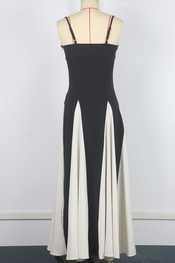 SUPER WHOLESALE | Spaghetti Dress in Two Tones