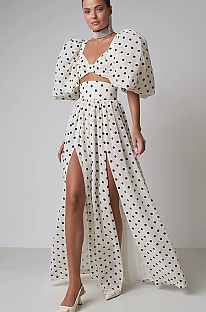SUPER WHOLESALE |  Polka Dot Skirt Set