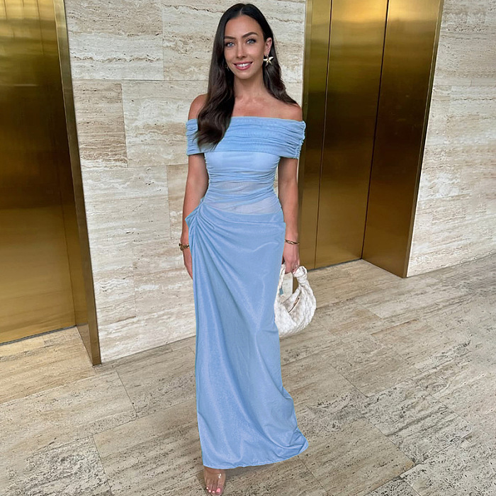 SUPER WHOLESALE | Strapless Chiffon Long Dress