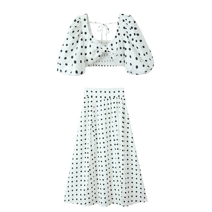 SUPER WHOLESALE |  Polka Dot Skirt Set