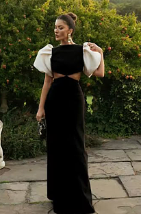 SUPER WHOLESALE |  Lantern Short Sleeves Dress