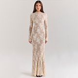 SUPER WHOLESALE |  Lace Long Sleeves Dress