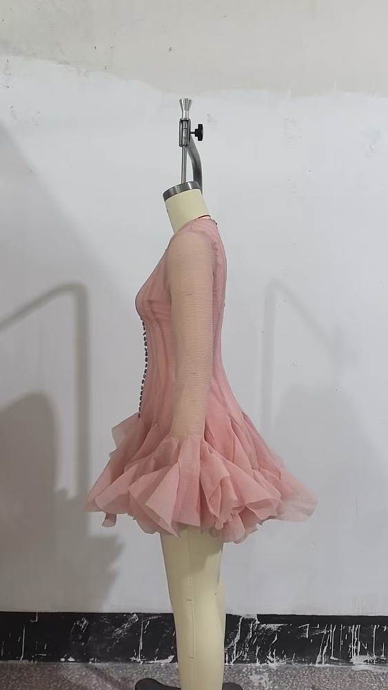 SUPER WHOLESALE | Flare Cuffs Pleated Dress