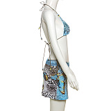 SUPER WHOLESALE |Printed 3 Pieces Bikini with Skirt