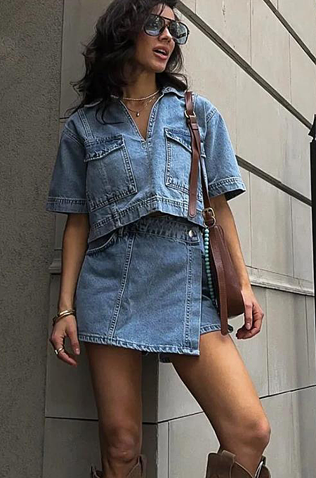 SUPER WHOLESALE | Denim Jacket Set