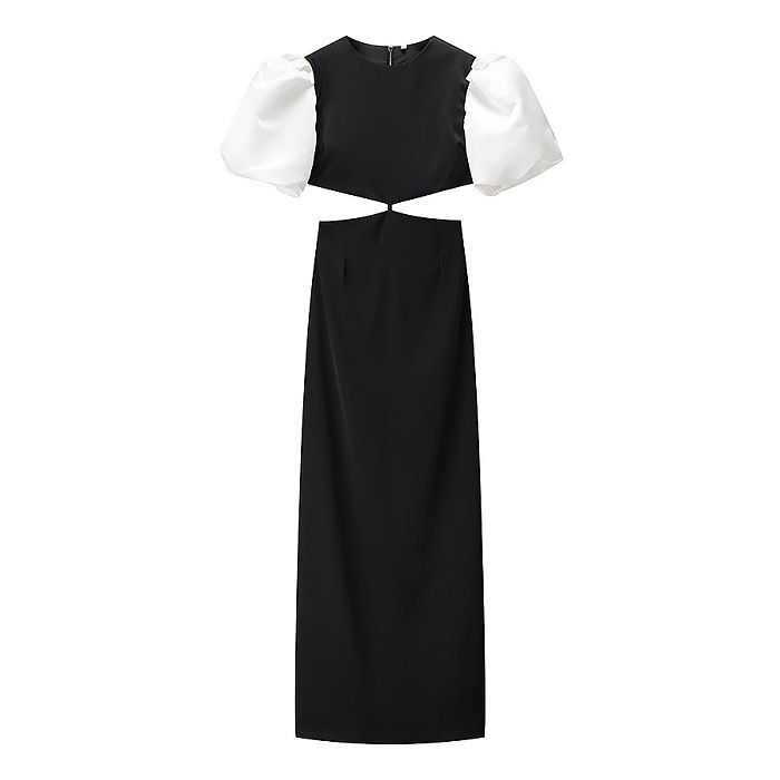 SUPER WHOLESALE |  Lantern Short Sleeves Dress
