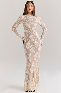SUPER WHOLESALE |  Lace Long Sleeves Dress