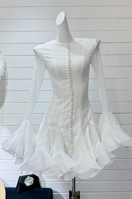 SUPER WHOLESALE | Flare Cuffs Pleated Dress