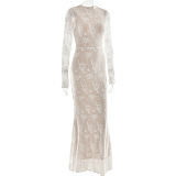 SUPER WHOLESALE |  Lace Long Sleeves Dress