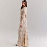 SUPER WHOLESALE |  Lace Long Sleeves Dress