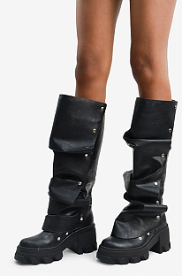 SUPER WHOLESALE | Platform Boots in Black