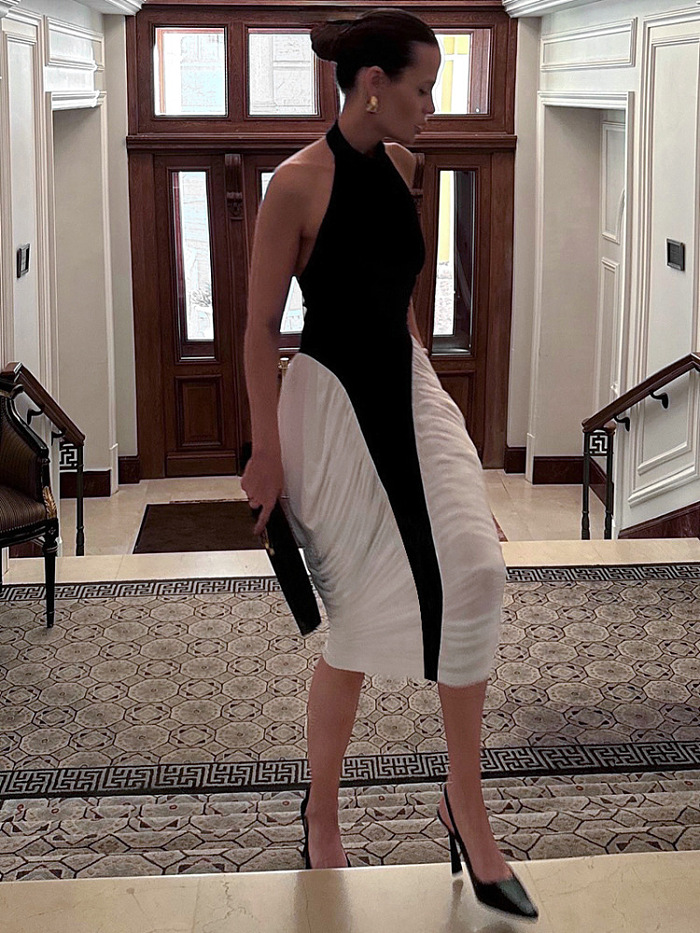 SUPER WHOLESALE | Off-shoulder Silm-fit Dress