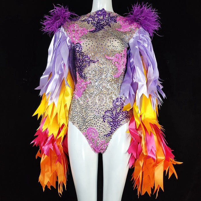 SUPER WHOLESALE | Feather Sleeve Cortset Top