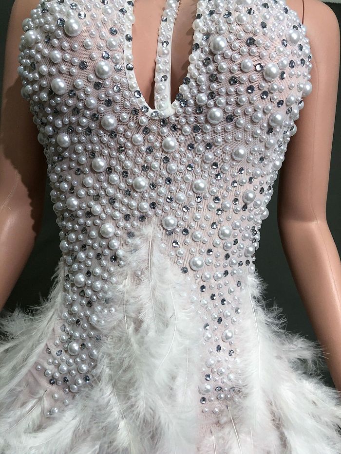 SUPER WHOLESALE | Halter Feather Dress