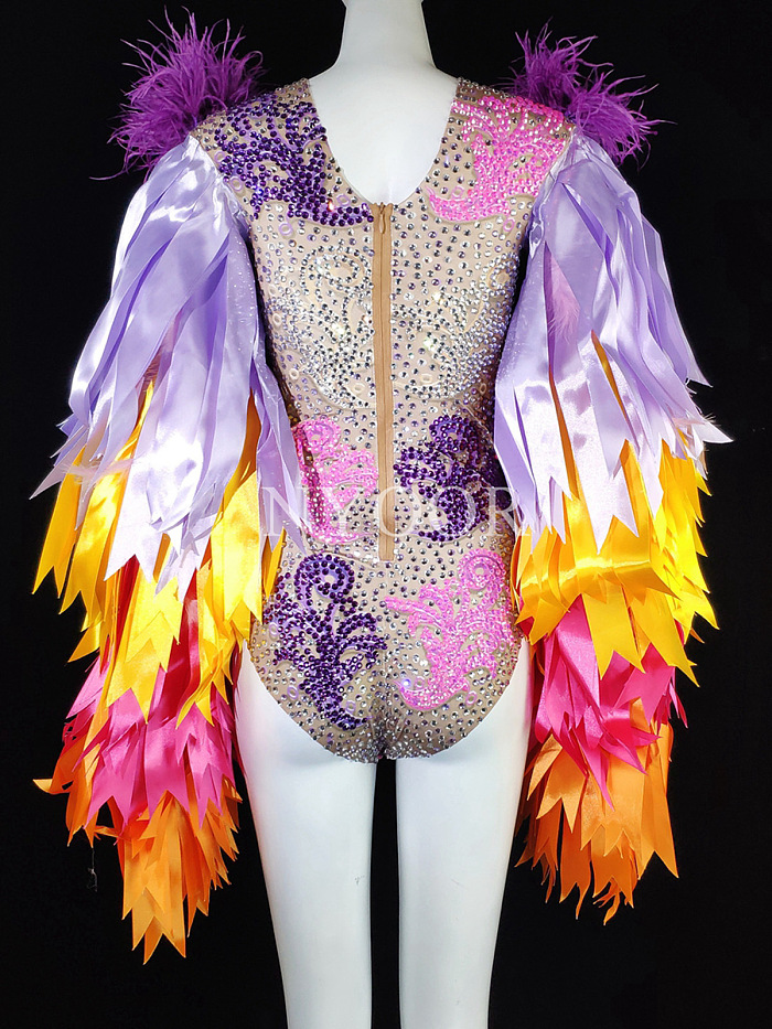 SUPER WHOLESALE | Feather Sleeve Cortset Top