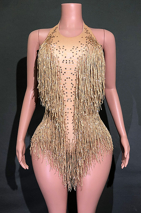 SUPER WHOLESALE | Sequins Fringes Jumpsuit