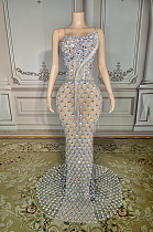 SUPER WHOLESALE | Rhinestone Floor Length Gown