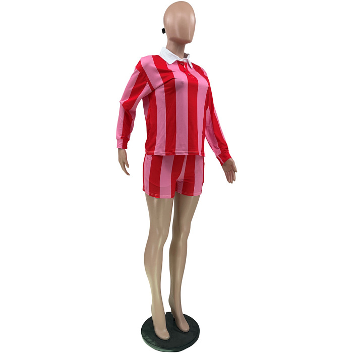 SUPER WHOLESALE | Striped SHirt Set