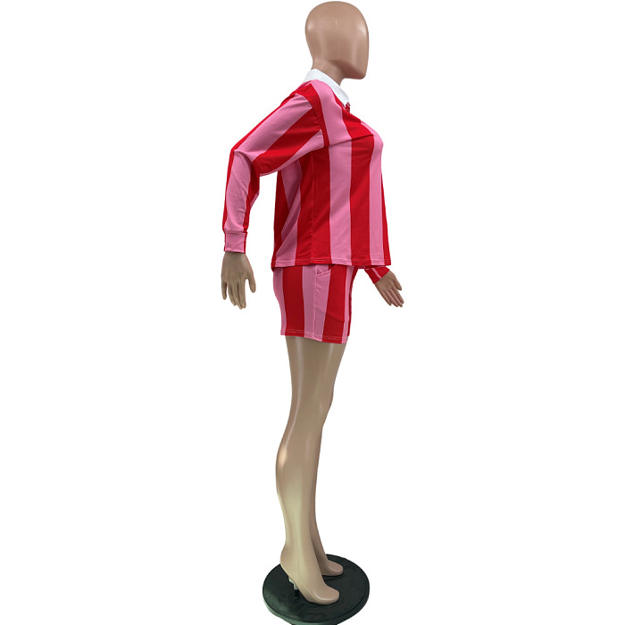 SUPER WHOLESALE | Striped SHirt Set