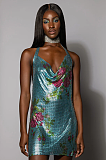 SUPER WHOLESALE | FLORAL CHAINMAIL MINI DRESS