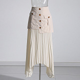 SUPER WHOLESALE | Patchwork Pleated Skirt