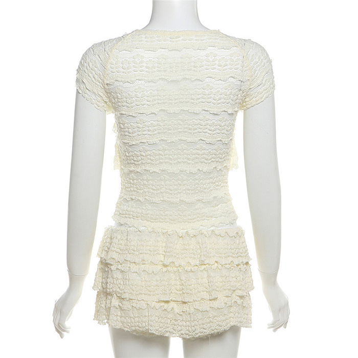 SUPER WHOLESALE | Mesh Chiffon Shorts Set