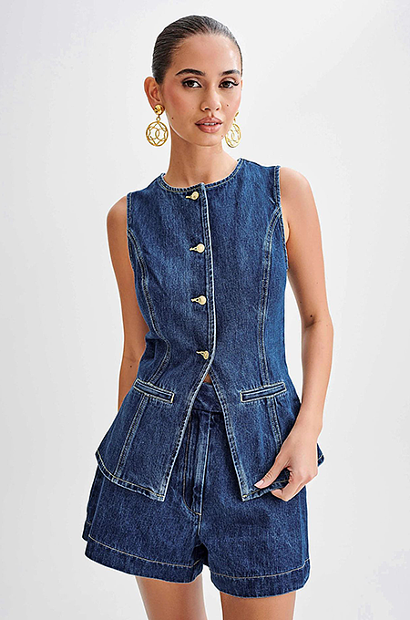 SUPER WHOLESALE | Denim Shorts Set