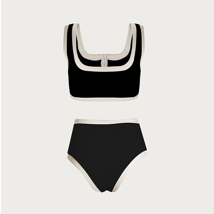 SUPER WHOLESALE |  Knitted  Suit in Two Tones