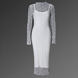 SUPER WHOLESALE |  See-through Long Dress