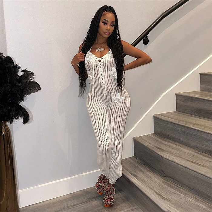 SUPER WHOLESALE |  Halter Jumpsuit in White