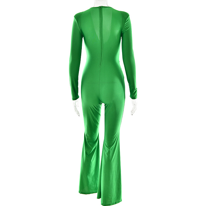SUPER WHOLESALE | Plunging Neck Jumpsuit