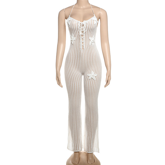 SUPER WHOLESALE |  Halter Jumpsuit in White
