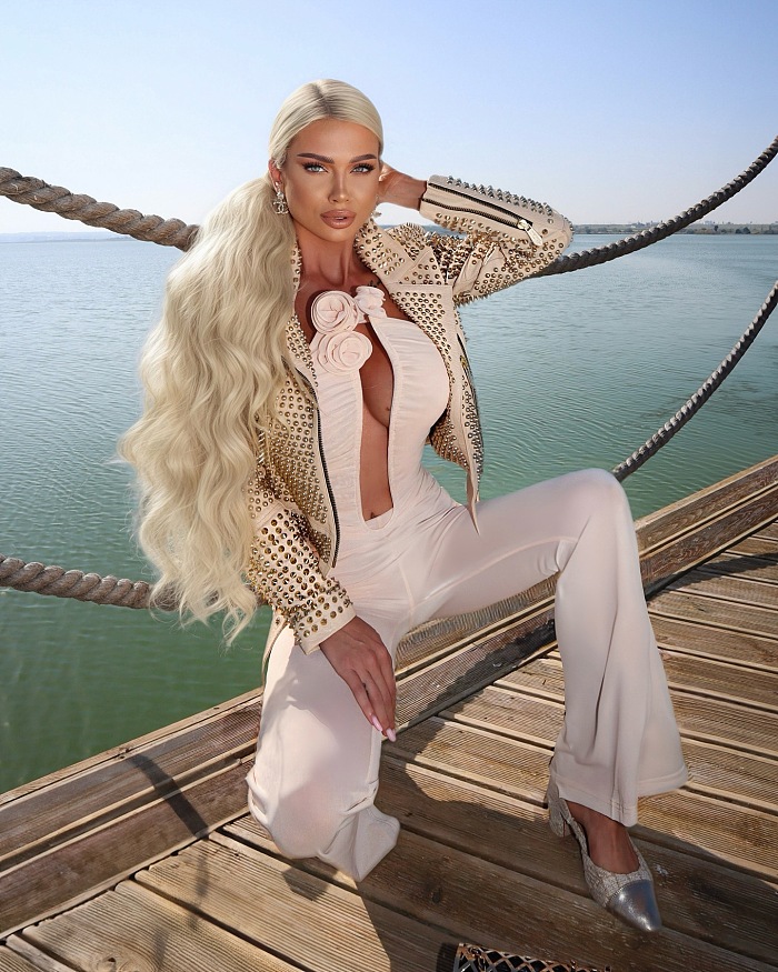 Strapless Jumpsuit in Apricot