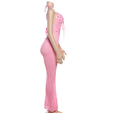 SUPER WHOLESALE |  Halter Jumpsuit in Pink