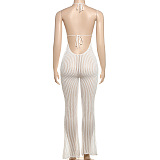 SUPER WHOLESALE |  Halter Jumpsuit in White