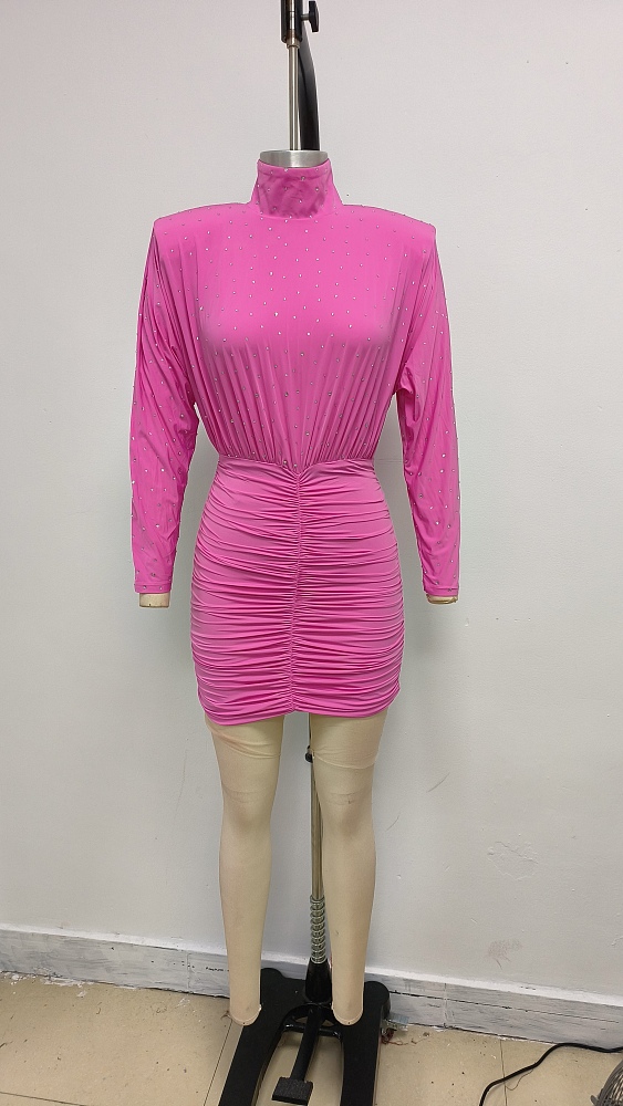 SUPER WHOLESALE | Stretch High Neck Mini Dress